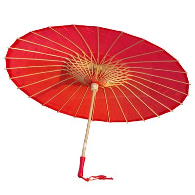 AEAOA Plain Bamboo Cloth Parasol Umbrella Great for Wedding Party Favor (Red)