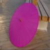 AEAOA Plain Bamboo Cloth Parasol Umbrella Great for Wedding Party Favor (Fuchsia) view 2