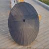 AEAOA Plain Bamboo Cloth Parasol Umbrella Great for Wedding Party Favor (Black) view 3