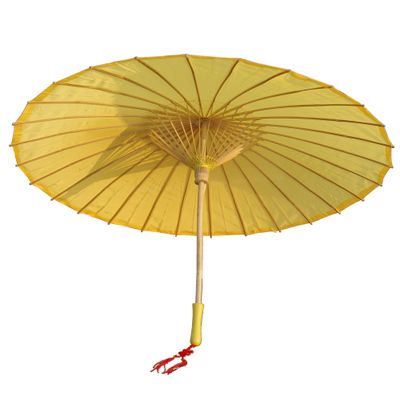 AEAOA Plain Bamboo Cloth Parasol Umbrella Great for Wedding Party Favor (Yellow)