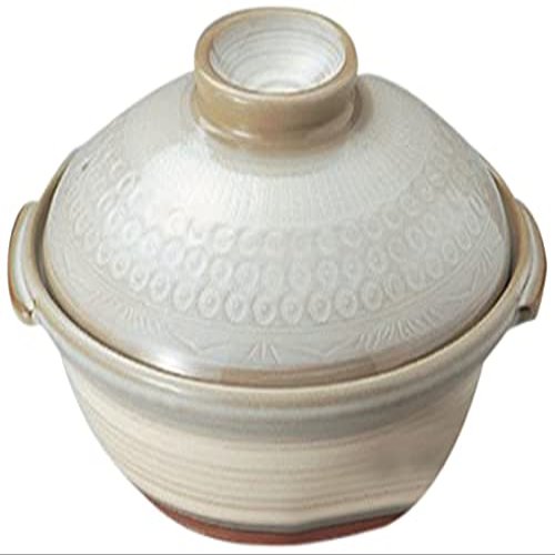 Banko Ware Earthenware Pot, Kyoto Mishima No. 9 Pot, 11.6 x 10.8 x 5.9 inches (29.4 x 27.5 x 15 cm), Banko Ware Direct Fire, Reinforced Japanese Tableware, Sake Cup, Restaurant, Inn, Commercial Use