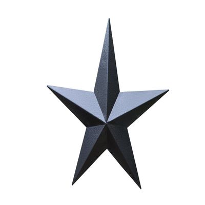 53 Inch Heavy Duty Metal Barn Star Painted Hammered Black.