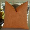 Thomas Collection Luxury Desginer Throw Pillow - Orange Greek Key Trellis Pattern Pillow - Orange Geometric Throw Pillow - Hollywood Regency, Made in US, 11276 view 2
