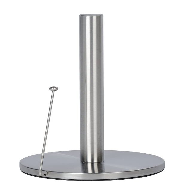 WENKO Kitchen roll Holder Clayton, Stainless Steel, 15 x 15 x 33 cm