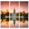 60 x 40 TOTAL - Capitol building, Washington DC Canvas Print. 3 Panel Split, Triptych. USA., office decor view 2