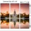 60 x 40 TOTAL - Capitol building, Washington DC Canvas Print. 3 Panel Split, Triptych. USA., office decor view 3