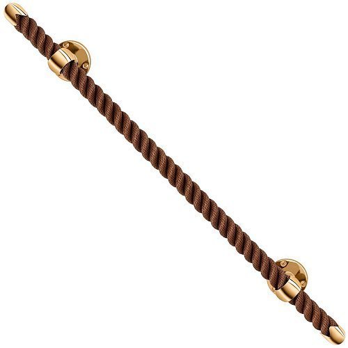 NAUTILUXE Nautical Rope Towel Bar/Curtain Rod (Brown/Gold, 18")