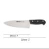 Arcos Chefs Knife 8 Inch Nitrum Stainless Steel and 200 mm Blade.Professional Multipurpose Cooking Knife. Ergonomic Polypropylene Handle.Professional Chef Knife. Series Bolonia. Color Black view 2