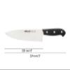 Arcos Chefs Knife 8 Inch Nitrum Stainless Steel and 200 mm Blade.Professional Multipurpose Cooking Knife. Ergonomic Polypropylene Handle.Professional Chef Knife. Series Bolonia. Color Black view 3