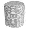 Majestic Home Goods Towers Indoor/Outdoor Ottoman Pouf 16" L x 16" W x 17" H Gray view 1