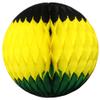 12 Inch Honeycomb Tissue Paper Ball Decoration (6-Pack, Jamaican - Black/Yellow/Green) view 1