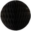 12" Honeycomb Tissue Paper Ball Decoration (6-Pack, Black) view 2