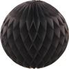 12" Honeycomb Tissue Paper Ball Decoration (6-Pack, Black) view 3