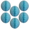 12" Honeycomb Tissue Paper Ball Decoration (6-Pack, Light Blue) view 1