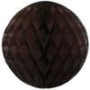 12" Honeycomb Tissue Paper Ball Decoration (6-Pack, Brown) view 2