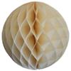 12" Honeycomb Tissue Paper Ball Decoration (6-Pack, Ivory) view 2
