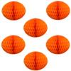 12" Honeycomb Tissue Paper Ball Decoration (6-Pack, Orange) view 1