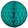 12" Honeycomb Tissue Paper Ball Decoration (6-Pack, Teal Green) view 2