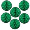 12" Honeycomb Tissue Paper Ball Decoration (6-Pack, Dark Green) view 1