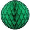 12" Honeycomb Tissue Paper Ball Decoration (6-Pack, Dark Green) view 2