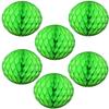 12" Honeycomb Tissue Paper Ball Decoration (6-Pack, Lime) view 1