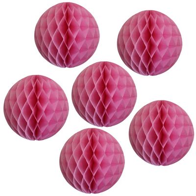 12" Honeycomb Tissue Paper Ball Decoration (6-Pack, Dusty Rose)