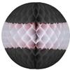 12 Inch Honeycomb Tissue Paper Ball Decoration (6-Pack, Black/White) view 1