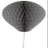 6-pack 11 Inch Honeycomb Tissue Paper Balloon (Gray) view 1