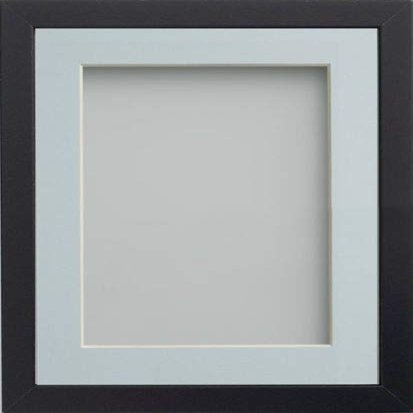 Frame Company Allington Black 10x8 inch Frame with Light Blue Mount for Image 8x6 inch *Choice of Sizes*