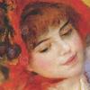 Dance at Bougival detail Pierre-Auguste Renoir Vintage Impressionist Portrait Print Poster 12x12 view 1