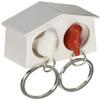 Qualy 5217049RD Mini Duo Sparrow Key Holder, White, Red view 1