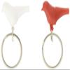 Qualy 5217049RD Mini Duo Sparrow Key Holder, White, Red view 3