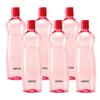 MILTON Pacific Water Bottle with Lid Reusable Leakproof 34 Oz Set of 6-Pack Red, Plastic Large Big Drink Bottle Perfect for Cycling Camping Hiking Gym Yoga Travel, Outdoors, Great for Juices Milk view 1