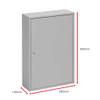 Sterling KC150H Single Door Key Cabinet with 150 Hooks, Grey view 2