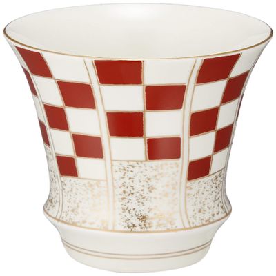 (Aritayaki Utsuwa) Arita Ware T812 Takumi no Kura Gui Cup, Ochoko, SAKE GLASS, Celebration Checkered Pattern, Red, 60th Birthday Celebration, Respect for the Aged Day