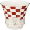 (Aritayaki Utsuwa) Arita Ware T812 Takumi no Kura Gui Cup, Ochoko, SAKE GLASS, Celebration Checkered Pattern, Red, 60th Birthday Celebration, Respect for the Aged Day view 1