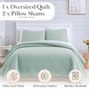 Southshore Fine Living, Inc. Oversized King Quilt Bedding Set, Soft Microfiber, Stain and Pet Hair Resistant Bedding, California/King Size Quilt Coverlet Bedspread Set with 2 Shams, Sky Blue view 3