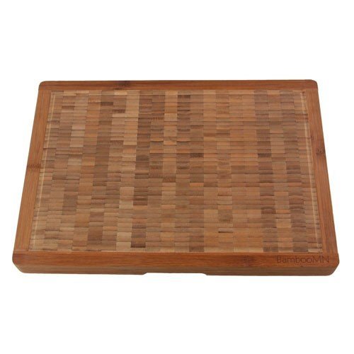 BambooMN Brand End Grain Cutting Boards - 12" x 17" x 1.5" - 2 Pieces