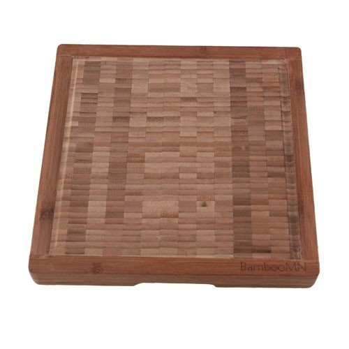 BambooMN Brand End Grain Cutting Boards - 12" x 12" x 1.5" - 2 Pieces