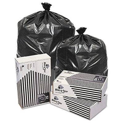 PITT PLASTICS/INTEPLAST, BLACK LOW DENSITY PERFORATED CAN LINER 125-12, Manufacturer Part Number: B74820XK