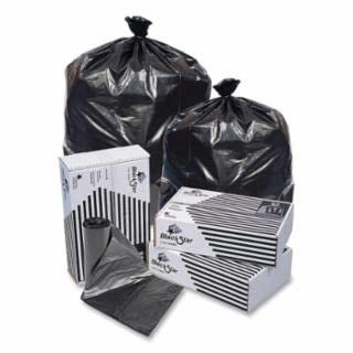PITT PLASTICS/INTEPLAST, BLACK PERFORATED LOW DENSITY CAN LINER 100-10, Manufacturer Part Number: B76520XK