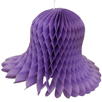 11" Honeycomb Tissue Paper Bell (6-Pack, Lavender)