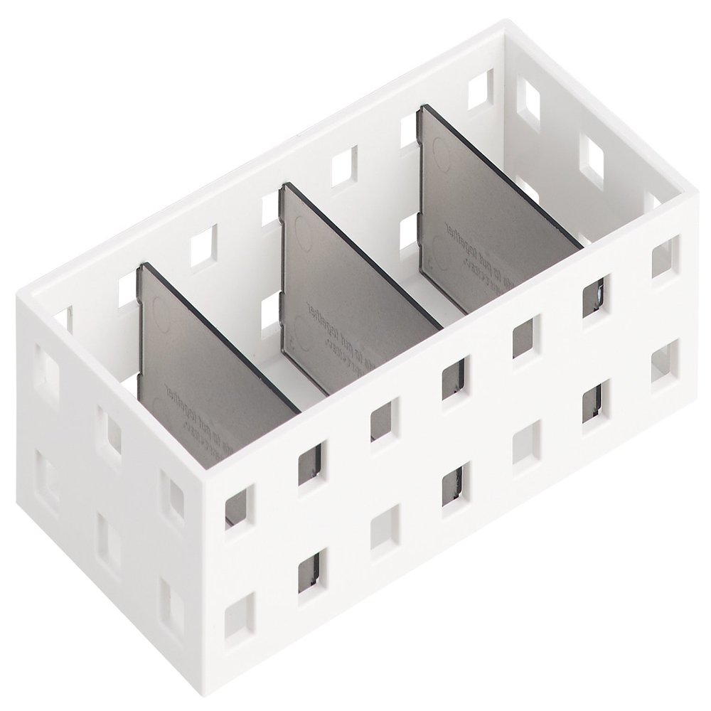 Like-It CB-9007S Storage Case, Slim Case, S, Approx. Width 2.8 x Depth 5.5 x Height 1.7 inches (7 x 14 x 4.3 cm), White x Gray, Made in Japan