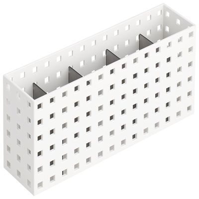 LIKE-IT CB-9028S Storage Box, Storage Case, Multi Stand, Approx. Width 2.8 x Depth 11.0 x Height 4.9 inches (7 x 28 x 12.5 cm), White x Gray, Made in Japan