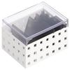 LIKE-IT CB-9001S Storage Box, Storage Case, Card Case (S), Approx. Width 4.1 x Depth 5.5 x Height 3.3 inches (10.5 x 14 x 8.3 cm), White x Gray, Made in Japan view 1