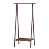 Fuji Boeki 15192 Coat Hanger, Hanger Rack, Slim, Wood, Width 31.5 x Depth 17.7 x Height 58.8 inches (80 x 45 x 147.8 cm), Brown, With Shelf, view 1