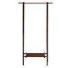 Fuji Boeki 15192 Coat Hanger, Hanger Rack, Slim, Wood, Width 31.5 x Depth 17.7 x Height 58.8 inches (80 x 45 x 147.8 cm), Brown, With Shelf, view 2