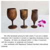 2 X Wine Glass (Palm Wood) Wooden Wine Glasses. view 3