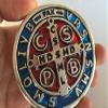 3" Silver Tone with Blue and RED Enamel Saint St Benedict Cross Jubilee Medallion/Medalla San Benito 3" Medalla Jubilar view 4