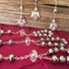 25 Pc Silver Color Baptism Favors with Angels Mini Rosaries Silver Plated Acrylic Beads/Recuerditos De Bautismo/Christening Favors/Decenarios/Decades/Finger Rosaries view 3
